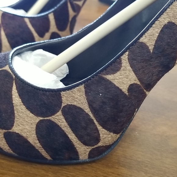 Nine West Giraffe Peep Toe Heels 8M - Picture 10 of 15